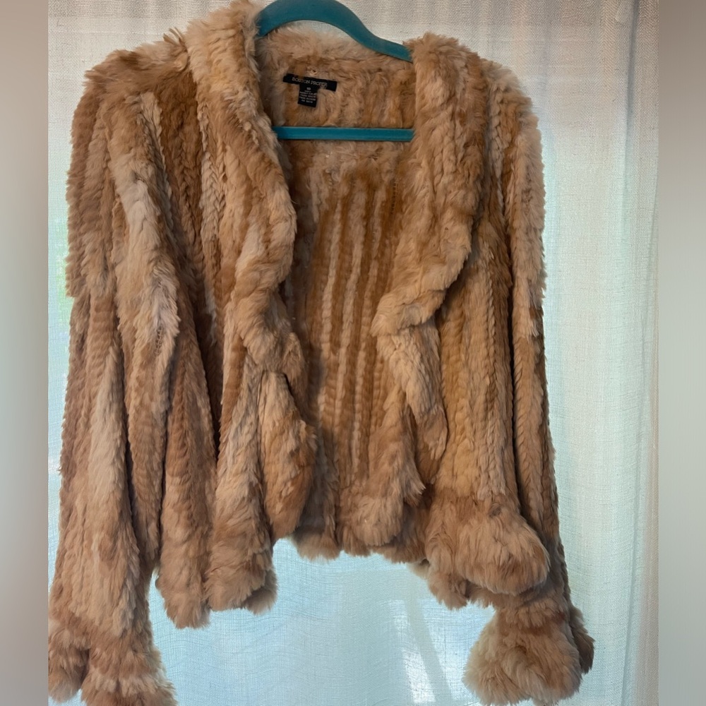 Real rabbit fur coat